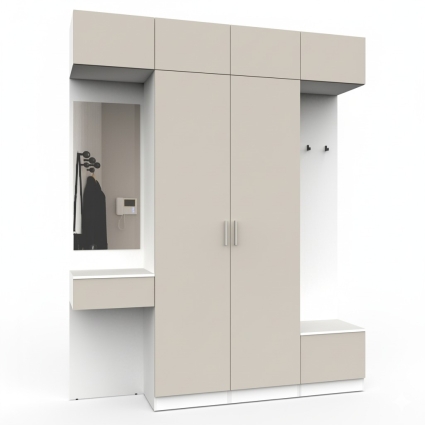 Набор мебели для прихожей "Марсель-207" МР 01-207 В2490 Ш2000 Г420 (ЛДСП Кашемир) Набор мебели для прихожей "Марсель-207" МР 01-207 В2490 Ш2000 Г420 (ЛДСП Кашемир)